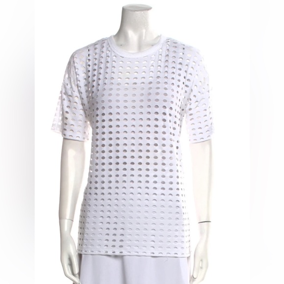T by Alexander Wang Tops - White Perforated T by Alexander Wang